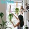 2 Pack Rainbow Colorful Macrame Plant Hanger with 4 Hooks (Colorful)